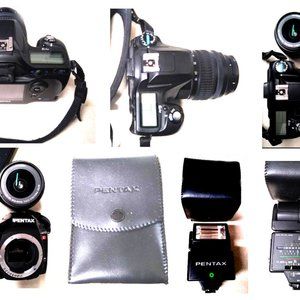 Asahi Pentax Camera & Lenses With Accessories